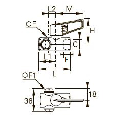 0494 2/2-ходовой продольный шаровой кран с двумя вентиляционными пробками, внутренняя резьба BSPP