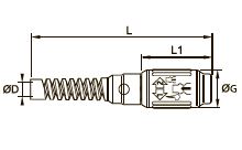 9410U Соединительная муфта с вставным соединением LF 3000® и защищающей корпус спиральной пружиной