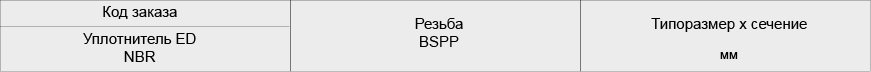 Наружная резьба BSPP – ISO 1179. NBR