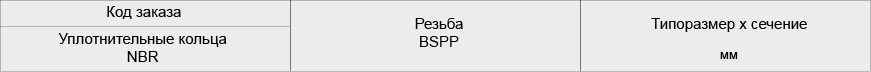 Наружная резьба BSPP – ISO 1179. NBR